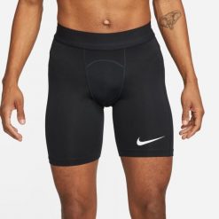 Męskie Spodenki Kompresyjne Pro Strike DriFIT. Czarne szorty męskie Nike, z materiału, bez kołnierzyka. Za 99.99 zł.