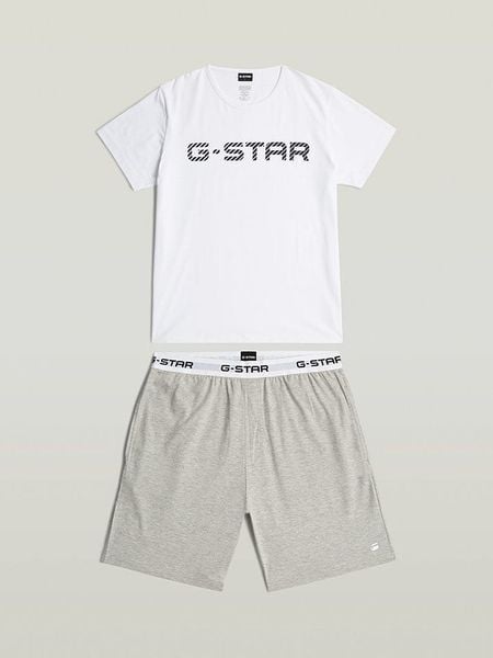 G-Star Piżama w kolorze biało-szarym rozmiar: XL. Białe piżamy męskie G-Star, xl, bez wzorów, z bawełny, bez ramiączek. Za 129.95 zł.