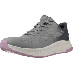 Buty SKECHERS BOBS SQUAD 4 STAPLE LOOK Szary. Szare obuwie trekkingowe damskie Skechers. Za 367.99 zł.