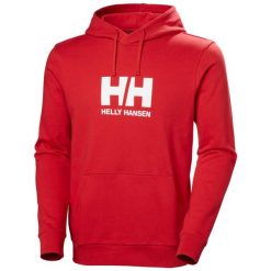 Bluza z kapturem Helly Hansen Logo. Czerwone bluzy sportowe męskie Helly Hansen, na lato, m, z bawełny. Za 355.00 zł.