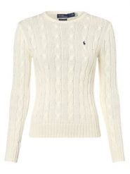 Polo Ralph Lauren Sweter Kobiety Bawełna beżowy, XL. Brązowe swetry klasyczne damskie Polo Ralph Lauren, xl, z bawełny, bez kołnierzyka. Za 999.95 zł.