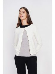 ASSUILI Kardigan w kolorze białym rozmiar: 40. Białe kardigany damskie Assuili, bez wzorów. Za 113.99 zł.