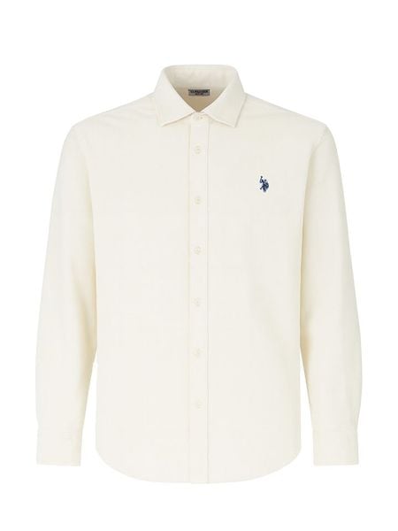 U.S. Polo Assn. Koszula sztruksowa - Regular fit - w kolorze kremowym rozmiar: M. Brązowe koszule męskie U.S. Polo Assn., m, bez wzorów, z bawełny, bez kołnierzyka, bez ramiączek. Za 157.73 zł.