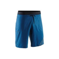 Spodenki do biegania RUN DRY+ męskie. Czarne szorty męskie KALENJI, bez wzorów, z elastanu. Za 69.99 zł.