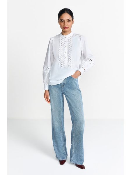 Rich & Royal Bluzka w kolorze białym rozmiar: 36. Białe bluzki damskie Rich & Royal, bez wzorów, z bawełny, bez kołnierzyka, bez ramiączek. Za 230.00 zł.