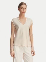 Rinascimento Bluzka CFC0127631003 Beżowy Regular Fit. Brązowe bluzki damskie RINASCIMENTO, xl, bez wzorów, z syntetyku, bez ramiączek. Za 229.99 zł.