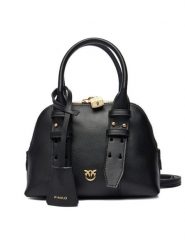 PINKO Torebka Bowling Bag Zip Mini AI 25-26 PLTT 105333 A0QO Czarny. Czarne torebki klasyczne damskie Pinko, bez wzorów, ze skóry, bez dodatków. Za 1,529.00 zł.