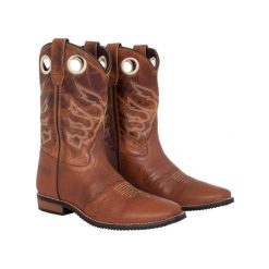 Buty westernowe model california. Brązowe kalosze damskie PRO-TECH, bez wzorów. Za 522.00 zł.
