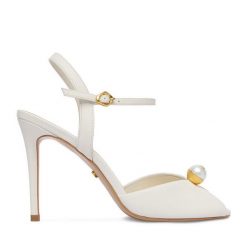 Sandały GINO ROSSI. Białe sandały damskie Gino Rossi, bez wzorów, bez obcasa, na szpilce. Za 399.99 zł.