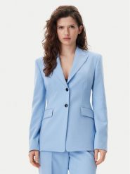 HUGO Marynarka Asmalla 50540787 Błękitny Slim Fit. Niebieskie marynarki i żakiety damskie Hugo, bez wzorów, z syntetyku. Za 659.99 zł.