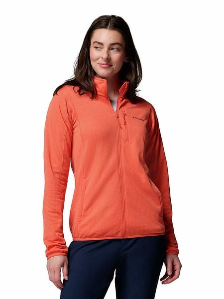 Columbia Kurtka polarowa "Essential Hike Grid" w kolorze pomarańczowym rozmiar: M. Pomarańczowe kurtki damskie Columbia, m, bez wzorów, z polaru, bez kaptura. Za 179.95 zł.