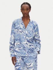 Gap Koszulka piżamowa 531508-13 Niebieski Relaxed Fit. Niebieskie koszule nocne damskie GAP, bez wzorów, z bawełny. Za 129.99 zł.