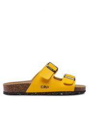 CMP Klapki Eco Thalitha Wmn Slipper 3Q91016 Żółty. Żółte klapki damskie CMP, bez wzorów, ze skóry, bez obcasa. Za 99.99 zł.