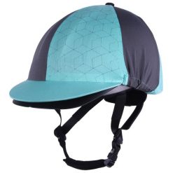 Czapka do kasku jeździeckiego QHP Eldorado. Niebieskie czapki męskie QHP, bez wzorów. Za 139.50 zł.