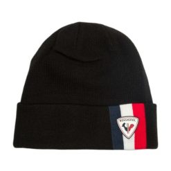 Czapka Rossignol Luka. Czarne czapki męskie Rossignol, z aplikacjami, z materiału, klasyczne. Za 139.99 zł.