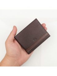 Lucky Bees Skórzany portfel w kolorze brązowym - 11 x 8 cm rozmiar: onesize. Brązowe portfele męskie Lucky Bees, bez wzorów, z materiału. Za 78.66 zł.