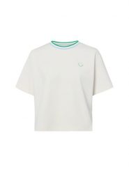 Marc Cain Koszulka Kobiety Bawełna biały, 42. Białe t-shirty damskie Marc Cain, z aplikacjami, z bawełny, bez kołnierzyka. Za 549.95 zł.