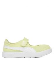 Puma Baleriny Courtflex v3 Lina V PS 400578 06 Żółty. Żółte baleriny dziewczęce Puma, bez wzorów, z materiału. Za 169.99 zł.