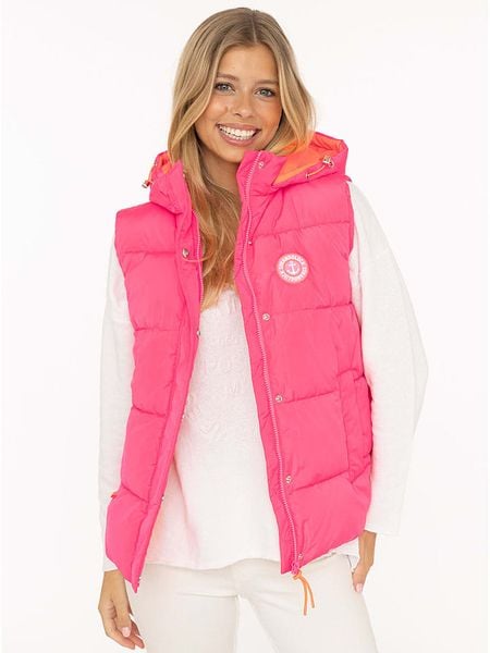 Zwillingsherz Kamizelka pikowana w kolorze różowym rozmiar: M. Różowe kamizelki damskie Zwillingsherz, m. Za 239.86 zł.