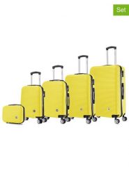 Geographical Norway 5-częściowy zestaw "Solomun" w kolorze żółtym rozmiar: onesize. Żółte walizki Geographical Norway, bez wzorów, z materiału. Za 543.99 zł.