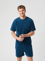 Bjorn_borg BORG TOWELING T-SHIRT GIBRALTAR SEA. Niebieskie t-shirty męskie Björn Borg, m, bez wzorów, bez kołnierzyka. Za 307.50 zł.