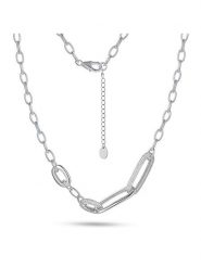 Eclat d'Argent Srebrny naszyjnik z elementem ozdobnym - dł. 40 cm rozmiar: onesize. Szare naszyjniki damskie Eclat d'Argent, srebrne. Za 674.99 zł.