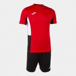 Zestaw Sportowy Joma Danubio II Czerwony/Czarny/Biały - Rozmiar L. Czarne szorty sportowe męskie Joma, l, z materiału, na fitness i siłownię. Za 77.50 zł.