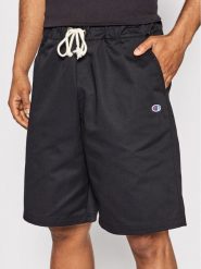 Champion Szorty materiałowe Classic 1982 217239 Czarny Custom Fit. Czarne szorty męskie CHAMPION, z bawełny, bez kołnierzyka. Za 169.99 zł.