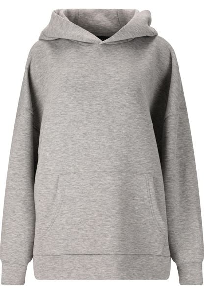 Bluza damska z kapturem Athlecia Larisa. Szare bluzy sportowe damskie Athlecia, bez wzorów, z bawełny, bez ramiączek, długie, z kapturem. Za 217.50 zł.