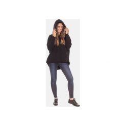 Bawełniana czarna bluza kangurka damska. Czarne bluzy sportowe damskie Bien fashion, s, bez wzorów, z bawełny, bez ramiączek, długie, bez kaptura. Za 169.15 zł.