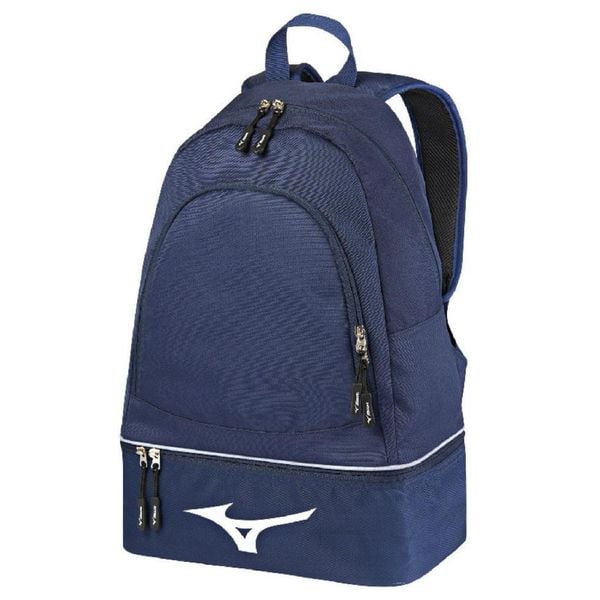 Plecak Mizuno. Niebieskie plecaki damskie Mizuno, bez wzorów, z materiału, sportowe. Za 152.50 zł.