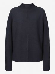 More & More Sweter w kolorze granatowym rozmiar: 40. Niebieskie golfy damskie MORE & MORE, ze splotem, bez kołnierzyka. Za 171.28 zł.
