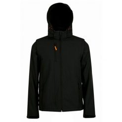 Kurtka Transformer Soft Shell Dla Dorosłych Unisex. Czarne kurtki męskie SOL'S, m, bez wzorów, sportowe, bez kaptura. Za 401.99 zł.