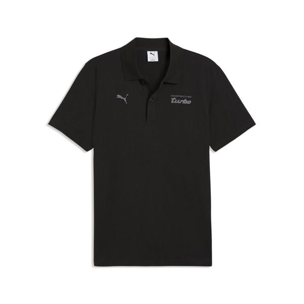 Męska koszulka polo Porsche Legacy Essentials PUMA. Czarne koszulki polo męskie Puma, m, bez wzorów, bez ramiączek. Za 199.00 zł.