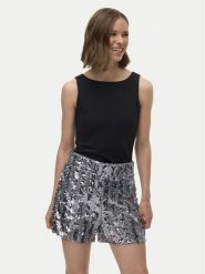 Vero Moda Szorty materiałowe Efa 10335727 Srebrny Loose Fit. Szare szorty damskie Vero Moda, bez wzorów, z materiału. Za 159.99 zł.
