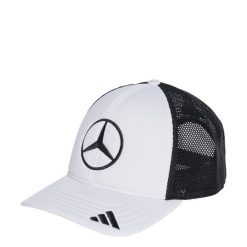 Czapka Mercedes - AMG Petronas Formula One Team Snapback Star Trucker. Białe czapki męskie Adidas, bez wzorów, z materiału, retro. Za 199.00 zł.