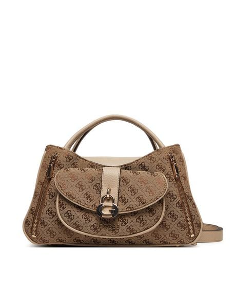 Guess Torebka Jessa HWJG83 62060 Beżowy. Brązowe torebki klasyczne damskie Guess, z aplikacjami, z materiału, bez dodatków. Za 749.99 zł.