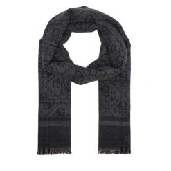 Szalik Guess. Czarne szaliki i kominy damskie Guess, z aplikacjami. Za 234.99 zł.