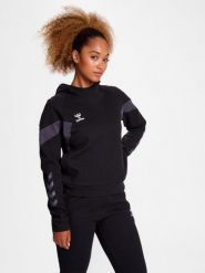 Bluza z kapturem dla kobiet Hummel Travel. Czarne bluzy sportowe damskie HUMMEL, na wiosnę, uniwersalny, bez wzorów, z bawełny, bez ramiączek, długie, z kapturem. Za 189.85 zł.