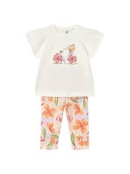 Mayoral Komplet t-shirt i legginsy 1747 Kolorowy Regular Fit. Koszulki dziewczęce Mayoral, m, bez wzorów, z bawełny, bez ramiączek. Za 129.99 zł.