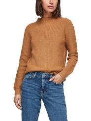 S.OLIVER RED LABEL Sweter w kolorze jasnobrązowym rozmiar: 36. Brązowe golfy damskie s.Oliver RED LABEL, s, bez wzorów, bez ramiączek. Za 73.93 zł.