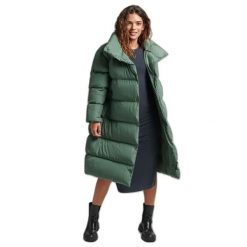 Damska długa kurtka Superdry. Zielone kurtki damskie Superdry., na zimę, s, bez wzorów, z elastanu, bez kaptura. Za 412.00 zł.