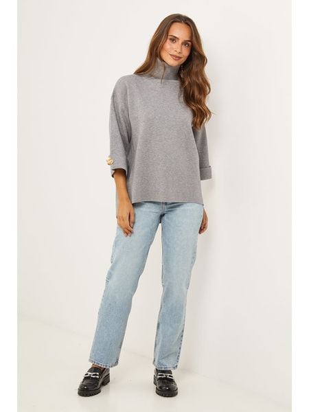 Soft Cashmere Golf w kolorze szarym rozmiar: 38/40. Szare golfy damskie Soft Cashmere, bez wzorów, bez ramiączek. Za 167.28 zł.