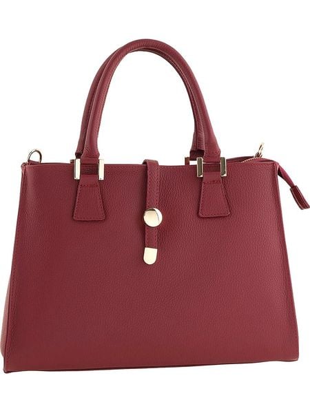 ORE10 Skórzana torebka "Mida" w kolorze czerwonym - 35 x 25 x 11 cm rozmiar: onesize. Czerwone torebki klasyczne damskie ORE10, bez wzorów, z materiału, bez dodatków. Za 279.31 zł.