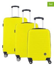 Geographical Norway 3-częściowy zestaw "Solomun" w kolorze żółtym rozmiar: onesize. Żółte walizki Geographical Norway, bez wzorów, z materiału. Za 435.87 zł.
