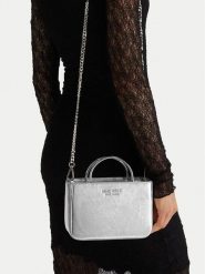 Nine West Torebka CEO-Astor Vibe-KY323-1 Srebrny. Szare torebki klasyczne damskie Nine West, bez wzorów, z materiału, bez dodatków. Za 199.99 zł.