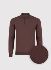 PAKO LORENTE - Sweter polo w kolorze brązowym. Brązowe swetry męskie Pako Lorente, na wiosnę, m, bez wzorów, z poliesteru, bez kołnierzyka. Za 299.99 zł.