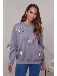 Soft Cashmere Sweter w kolorze szarym rozmiar: 38/40. Szare swetry klasyczne damskie Soft Cashmere, bez kołnierzyka. Za 152.99 zł.