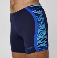 Spodenki kąpielowe Speedo Hyperboom Splice Navy - Mid jammers. Niebieskie kąpielówki męskie Speedo, m, bez wzorów, z tkaniny, do pływania. Za 199.99 zł.