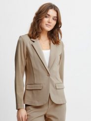 Fransa Marynarka 20611867 Beżowy Regular Fit. Brązowe marynarki i żakiety damskie Fransa, l, bez wzorów, z syntetyku. Za 299.99 zł.
